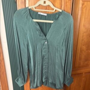 ZARA Women's Emerald Green Blouse